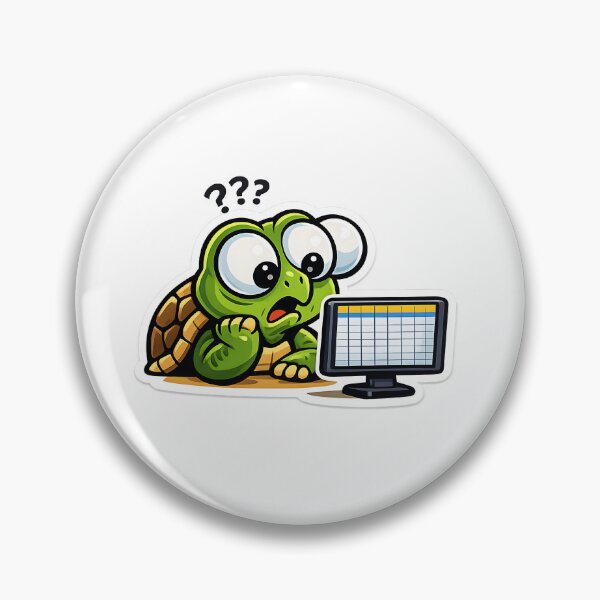 Item preview, Funny Confused Turtle Proficient In Excel Spreadsheet Sticker designed and sold by yanejoy.