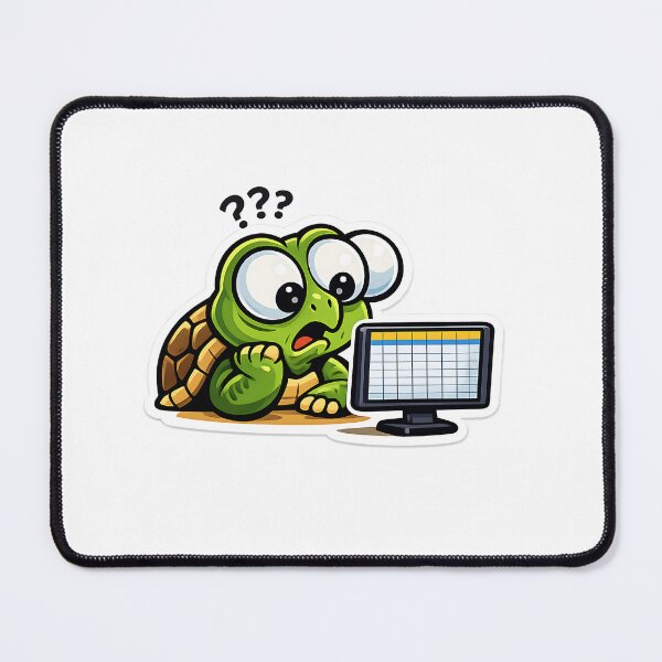 Item preview, Funny Confused Turtle Proficient In Excel Spreadsheet Sticker designed and sold by yanejoy.
