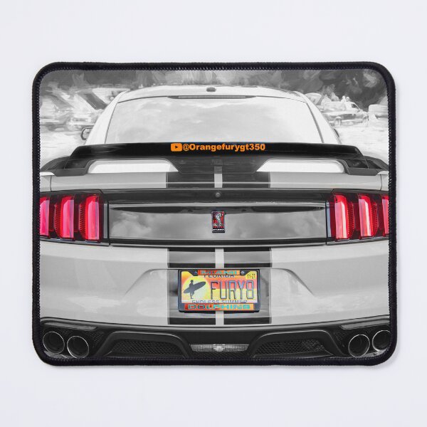 Item preview, 2020 Ford Shelby Mustang GT350 Twister Orange Muscle Car 3/4 Profile Art designed and sold by RichFrancoCars.