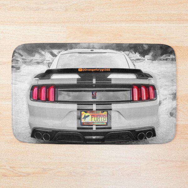 Item preview, 2020 Ford Shelby Mustang GT350 Twister Orange Muscle Car 3/4 Profile Art designed and sold by RichFrancoCars.