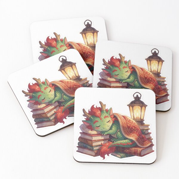 Item preview, Sleeping Book Dragon | Cute Fantasy Book Lover designed and sold by AillustriaAK.