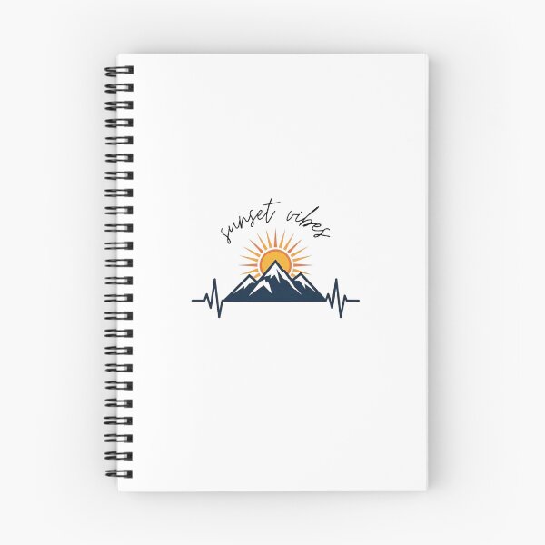 Item preview, Mountain Pulse Sunset Heartbeat Line Art designed and sold by GiggleInkTees.