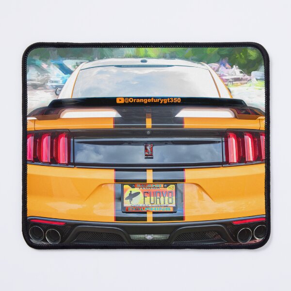 Item preview, 2020 Ford Shelby Mustang GT350 Twister Orange Muscle Car 3/4 Profile Art designed and sold by RichFrancoCars.