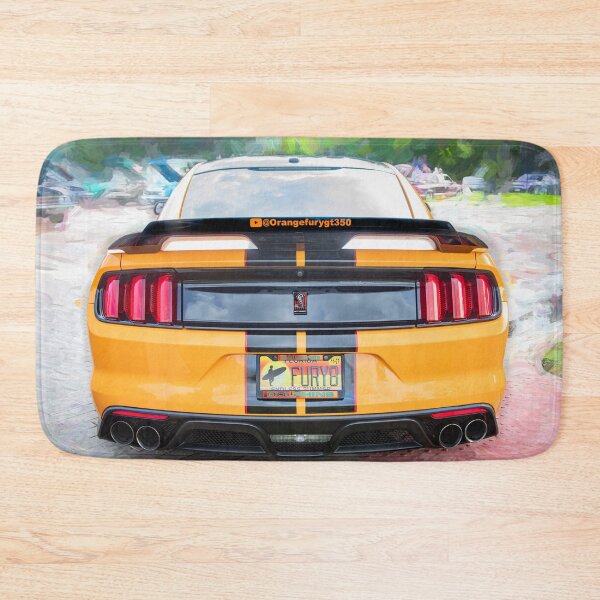 Item preview, 2020 Ford Shelby Mustang GT350 Twister Orange Muscle Car 3/4 Profile Art designed and sold by RichFrancoCars.