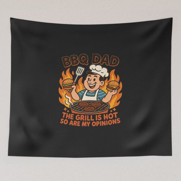 Item preview, Funny BBQ Dad Apron designed and sold by Log77.