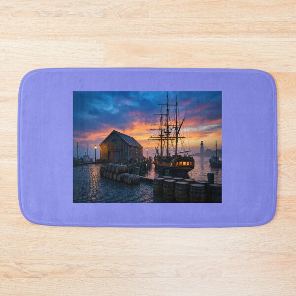 Item preview, Early seaport in the Evening designed and sold by vernonplatt.