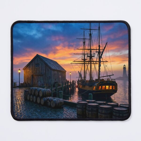 Item preview, Early seaport in the Evening designed and sold by vernonplatt.