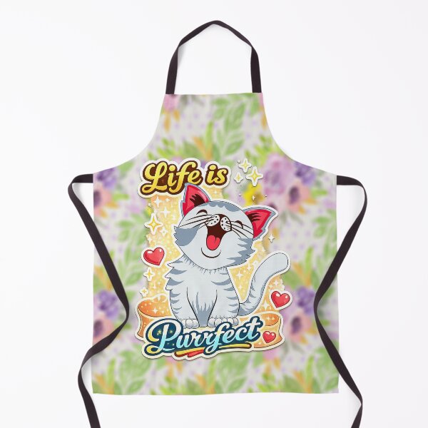 Item preview, Life Is Purrfect Cute Happy Cat Retro Design designed and sold by Anjonn Vibes Designs.