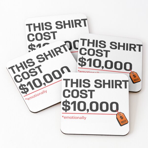 Item preview, This Shirt Cost $10,000 Emotionally | Funny Sarcastic Streetwear Typography Design designed and sold by Bismillah-Najah.