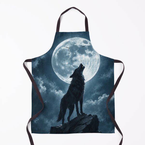 Item preview, Wolf Howling at the Moon | Night Wolf Art designed and sold by VelarisMoon.