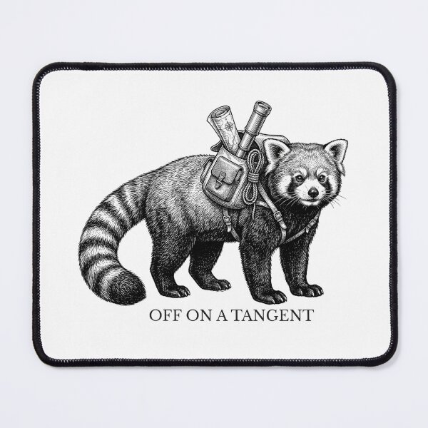 Item preview, Red Panda – Off On A Tangent – Victorian Animal Illustration designed and sold by lazydogonline.