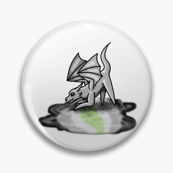 Item preview, White Agender Pride Puddle Dragon designed and sold by dragonthorn-art.