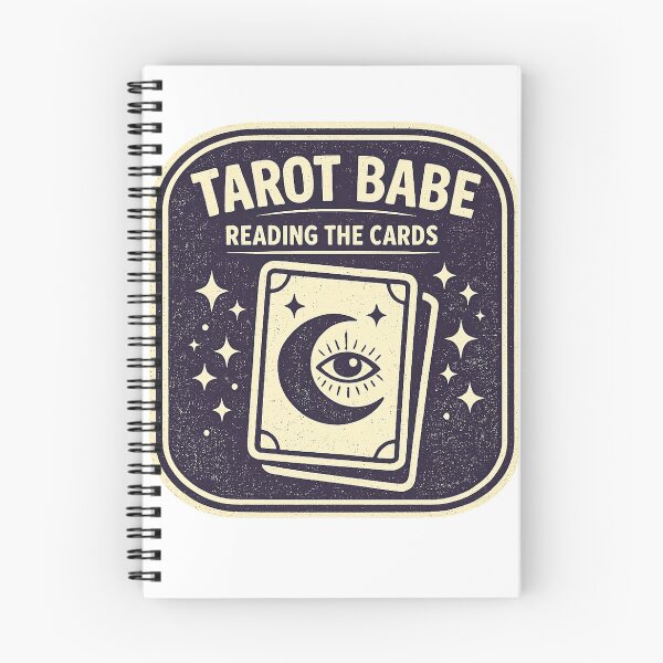 Item preview, Tarot Babe Reading The Cards — Vintage Moon Eye Tarot Card Mystical Badge Tee designed and sold by VaultInk.