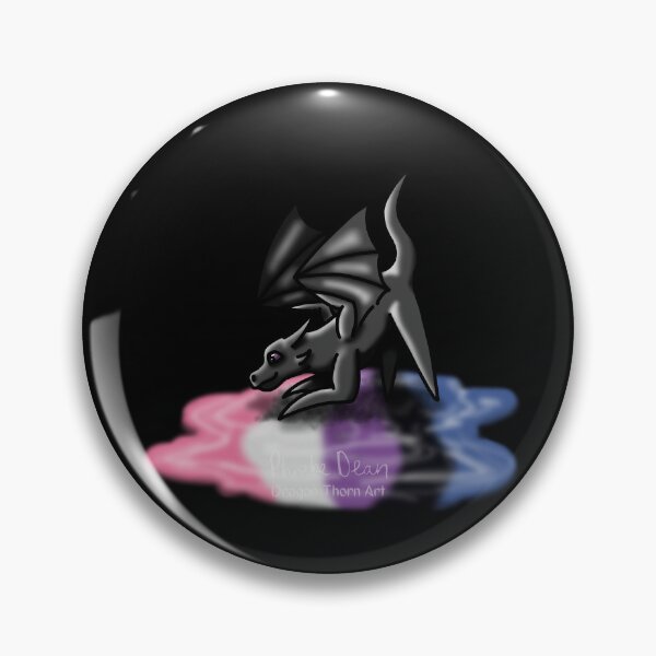 Item preview, Black Genderfluid Pride Puddle Dragon designed and sold by dragonthorn-art.