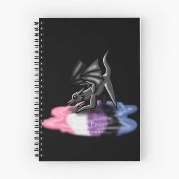 Item preview, Black Genderfluid Pride Puddle Dragon designed and sold by dragonthorn-art.