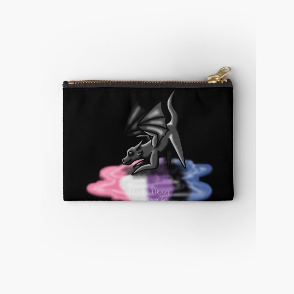 Item preview, Black Genderfluid Pride Puddle Dragon designed and sold by dragonthorn-art.