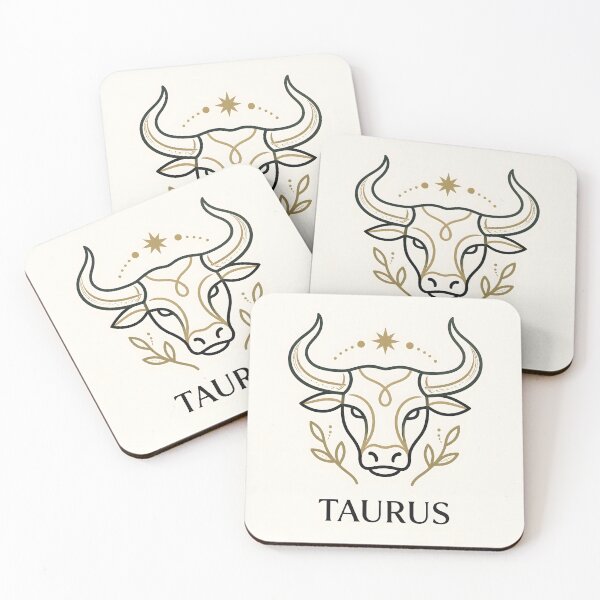 Item preview, Elegant Taurus Zodiac: Celestial Bull Line Art Design designed and sold by Clavivs.