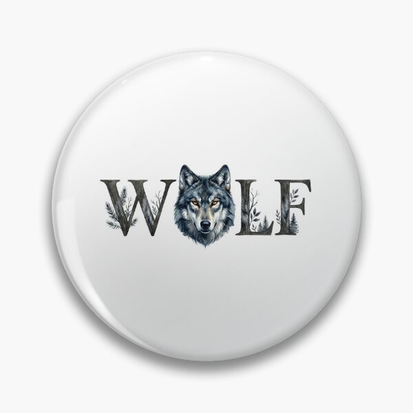 Item preview, WOLF Wildlife Typography Watercolor Nature Animal Wall Art designed and sold by Presshue.
