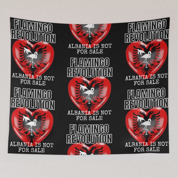 Item preview, Albania Is Not For Sale Shirt - Flamingo Revolution Turtle Wildlife Protest Design designed and sold by EarthArtDesigns.