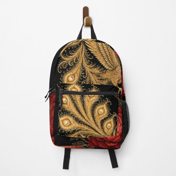Item preview, Golden Phoenix and Crimson Roses | Korean Folk Art Inspired Wall Art designed and sold by K-Tradition.