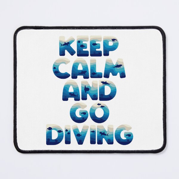 Item preview, Keep calm and go diving in marine style designed and sold by RizikCat.