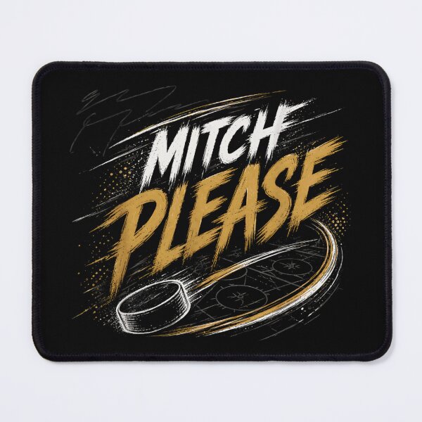 Item preview, Mitch Please Ice Hockey Puck Brush Stroke Sports Typography Graphic Design designed and sold by StanaLuis.