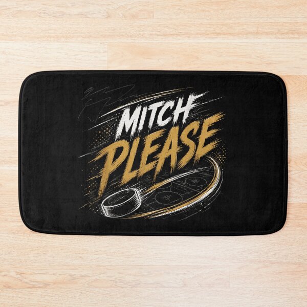 Item preview, Mitch Please Ice Hockey Puck Brush Stroke Sports Typography Graphic Design designed and sold by StanaLuis.