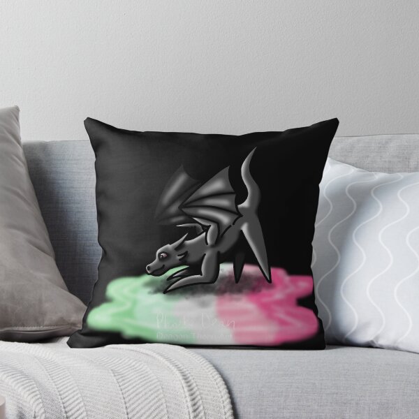 Item preview, Black Abrosexual Pride Puddle Dragon designed and sold by dragonthorn-art.