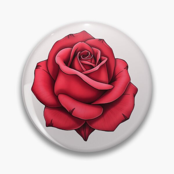 Item preview, Red Rose Bloom Cutout – Digital Floral Illustration designed and sold by EmeraldeaArt.