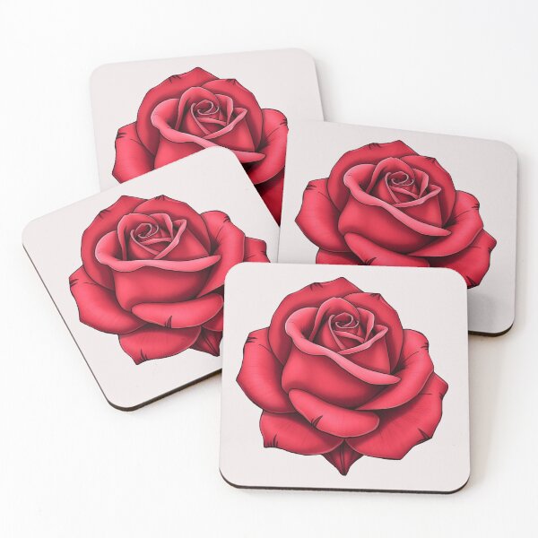 Item preview, Red Rose Bloom Cutout – Digital Floral Illustration designed and sold by EmeraldeaArt.