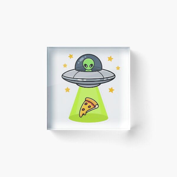 Item preview, Funny UFO Pizza Alien Tractor Beam Space Humor Kawaii designed and sold by how-is-design.