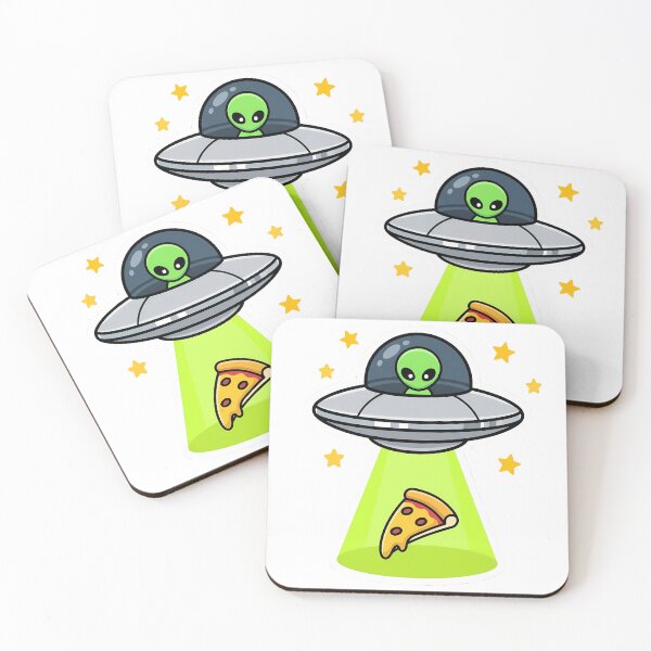 Item preview, Funny UFO Pizza Alien Tractor Beam Space Humor Kawaii designed and sold by how-is-design.