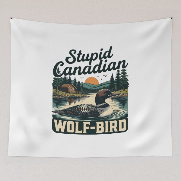Item preview, Heated Rivalry Stupid Canadian Wolf Bird Ice Hockey Couple Romance designed and sold by PatelCarol.
