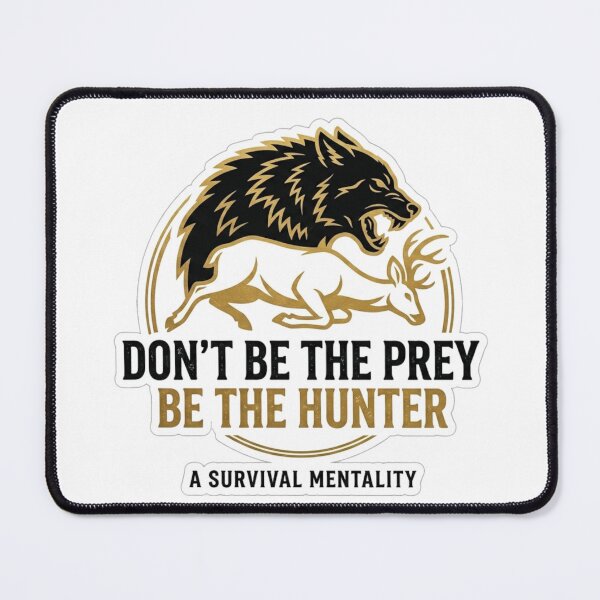 Item preview, Don't Be The Prey Be The Hunter – Survival Mentality Wolf Art designed and sold by puzzell.