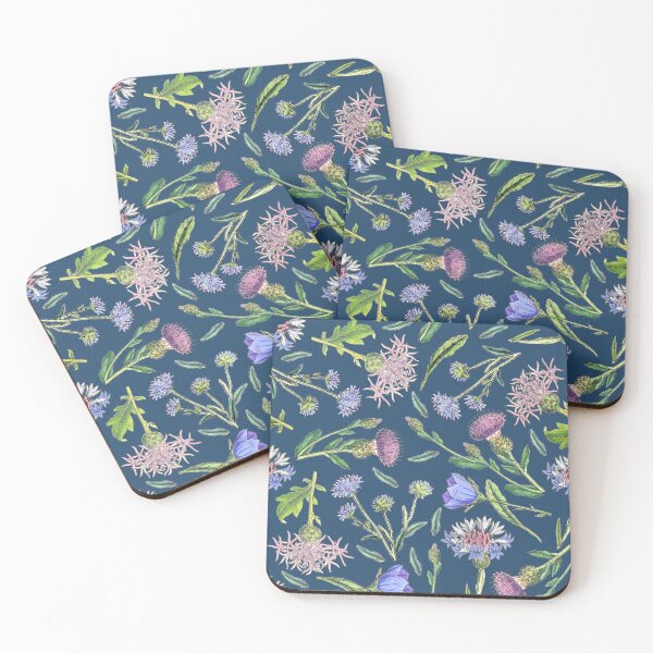 Item preview, Wildflowers Meadow - Dark  Blue Floral Pattern  designed and sold by CanisArt.