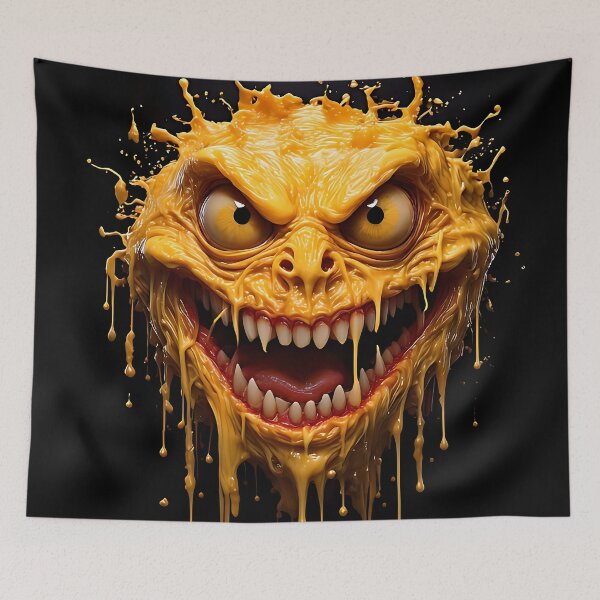 Item preview, Melting Evil Grin Cheese Monster designed and sold by ToxicInkArt.