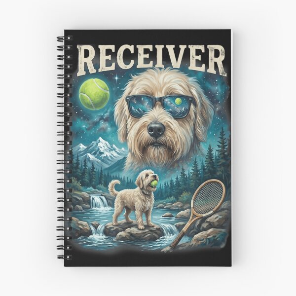 Item preview, Receiver Dog Wearing Sunglasses Cosmic Mountain Galaxy River Tennis Ball Art designed and sold by Capisedo.