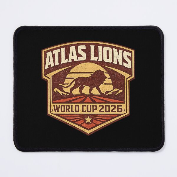 Item preview, Atlas Lions World Cup 2026 Retro Vintage Football T-Shirt designed and sold by ArthUpscale.