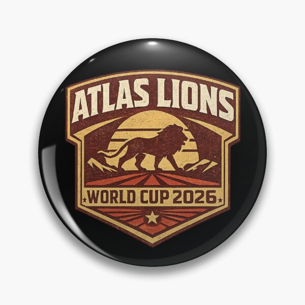 Item preview, Atlas Lions World Cup 2026 Retro Vintage Football T-Shirt designed and sold by ArthUpscale.