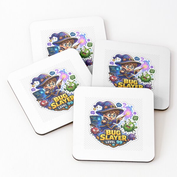Item preview, Bug Slayer Level 99 – Developer Debugging Sticker  designed and sold by MinimalMood Studio.