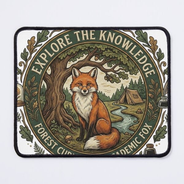 Item preview, Academic Fox Exploring Knowledge - Nature & Scholarly Forest Aesthetic designed and sold by QUIRKFITs.