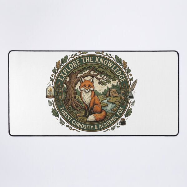 Item preview, Academic Fox Exploring Knowledge - Nature & Scholarly Forest Aesthetic designed and sold by QUIRKFITs.