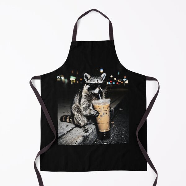 Item preview, Funny Raccoon Drinking Iced Coffee Office Meme designed and sold by PatelCarol.