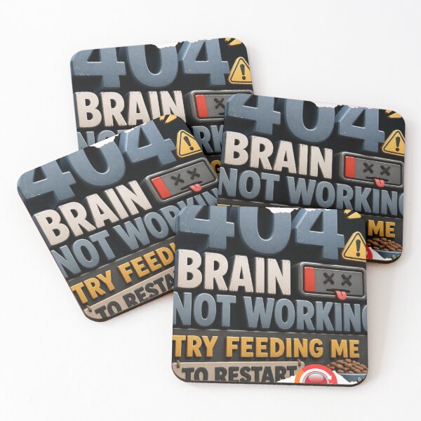 Item preview, Error 404: Brain not working. Try feeding me to restart. designed and sold by UrmiCreation.