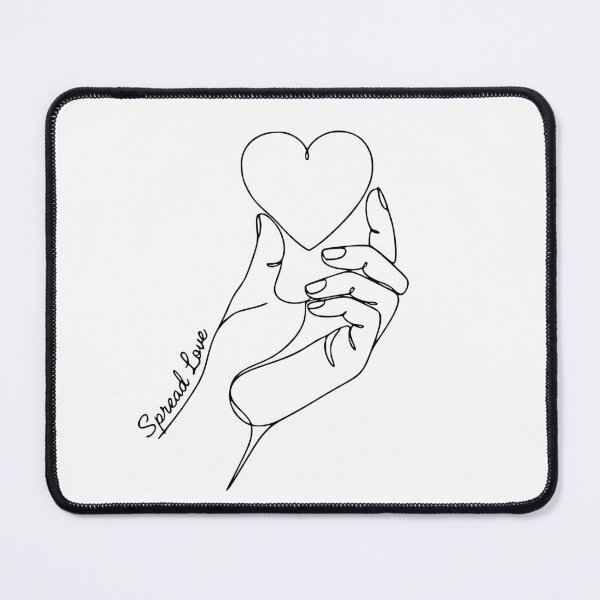 Item preview, Spread Love Minimalist Heart Line Art designed and sold by digital.stickerperso.com.