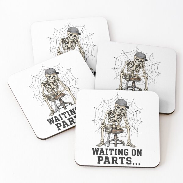 Item preview, Waiting On Parts, Funny Mechanic Skeleton designed and sold by Doodletext.
