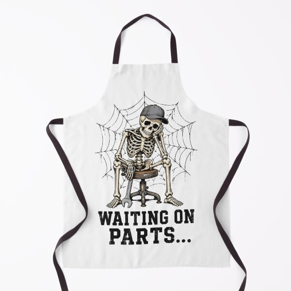 Item preview, Waiting On Parts, Funny Mechanic Skeleton designed and sold by Doodletext.