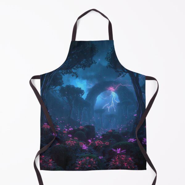 Item preview, Neon Thunder Canopy Alien Fantasy Forest Landscape designed and sold by Luminous Wilds.