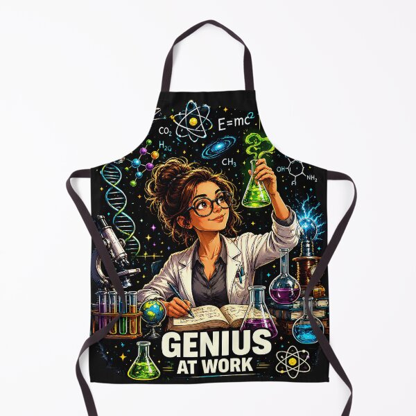 Item preview, STEM Genius At Work Female Scientist Design designed and sold by Genius Geek.