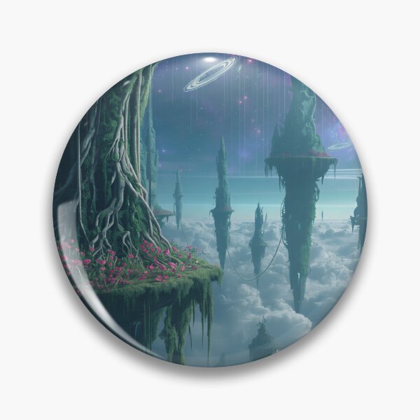 Item preview, Floating Vine Sky Jungle Fantasy Alien Landscape designed and sold by Luminous Wilds.